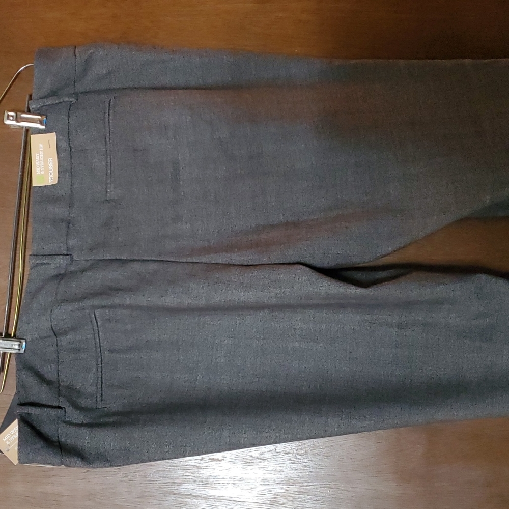 NWT Mossimo mid Waist & Straight hip trouser 18 gray